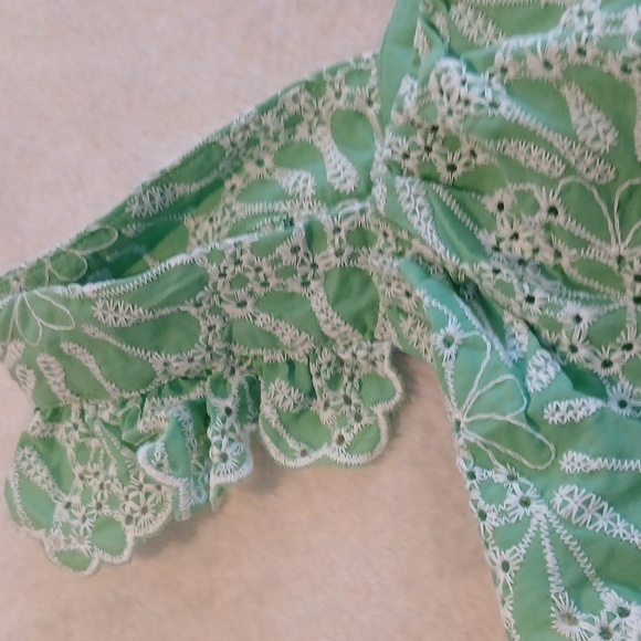 NWT LOFT Mint Floral Lace Blouse And Skirt Set Medium - Picture 3 of 12